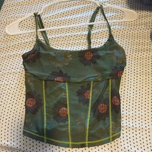 Urban Outfitters green flower patterned tank top